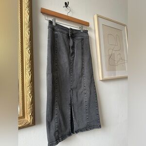 Free People Black Denim Skirt size 27